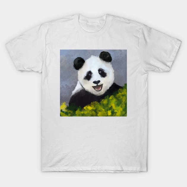 Panda art design T-Shirt by Nastya Li